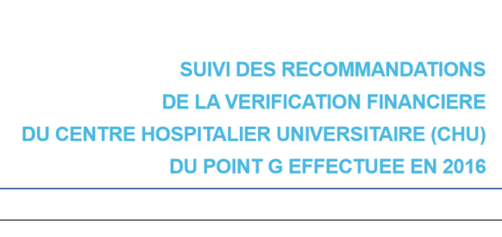 Suivi des recommandations point g 2016